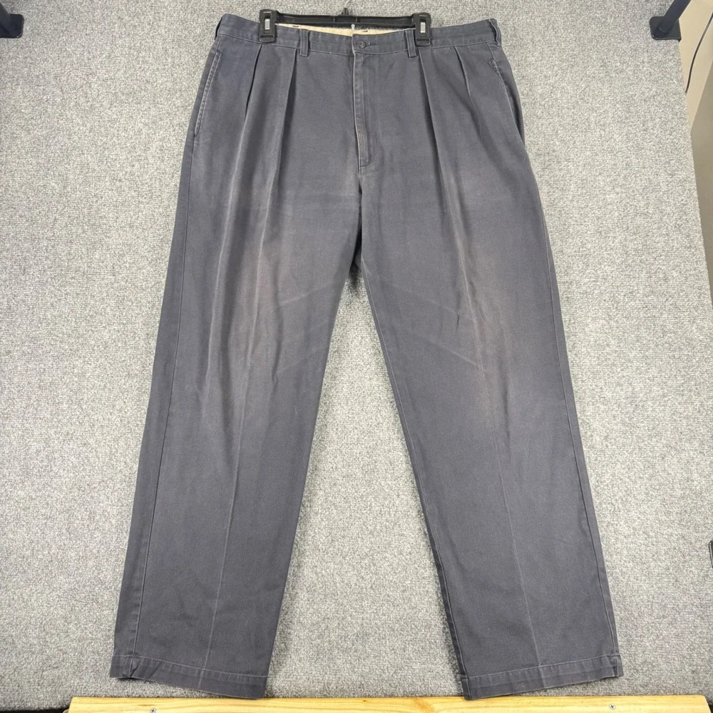 Vintage Ralph Lauren Andrew Pant Men 40x32 (Fits 38x30) Navy Double Pleated